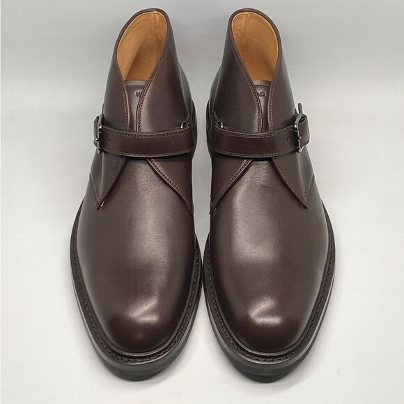 HESCHUNG Chene Leather Monk Strap Ankle Boot UK size 9/us size 10 - Picture 2 of 13